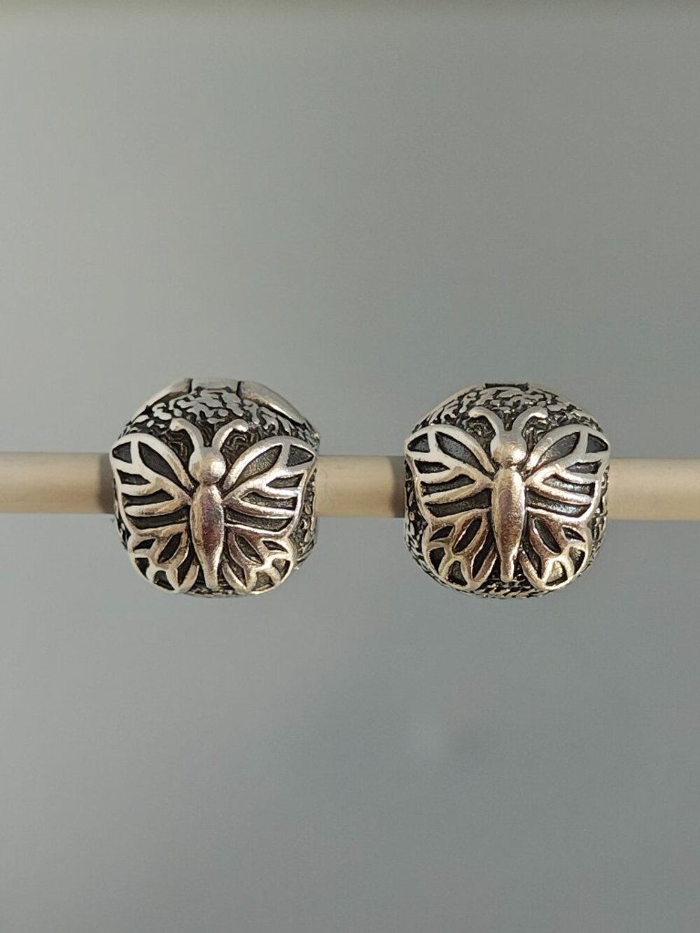 Authentic Pandora Lacewing Butterfly Clips Set of 2 791256 Animal Clip Sterling